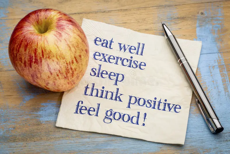 feel-good-concept-napkin-think-positive-exercise-eat-well-sleep-feeling-handwriting-apple-75161908